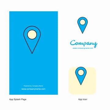 Map location  Company Logo App Icon and Splash Page Design. Creative Business Stock Illustration