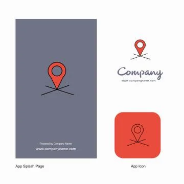 Map location Company Logo App Icon and Splash Page Design. Creative Business  Stock Illustration