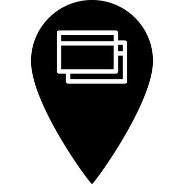Map Location Glyph Icon Vector Illustrazione stock