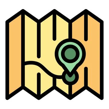 Map location icon vector flat Stock Illustration