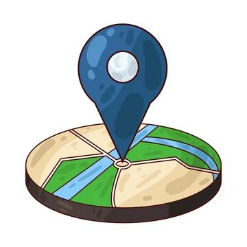 Map location illustration Stock Illustration