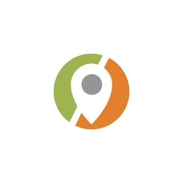 Map location logo sign vector Stock Illustration