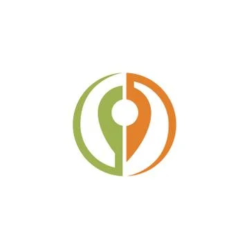 Map location logo sign vector Stock Illustration