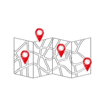 Map location marker Illustrazione stock