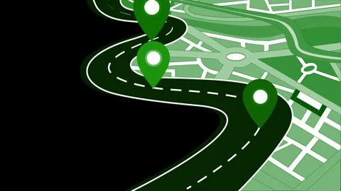 Map with Location Markers Animation, Map Animated with location markers on .. Stock Footage 317850733