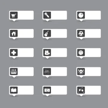 Map location markers, pointers vector Stock Illustration