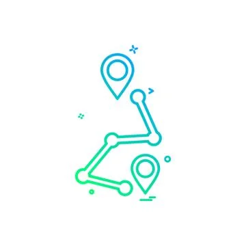 Map location navigation gps icon vector design Ilustración de archivo