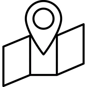 Map Location Outline Icon Vector Illustrazione stock