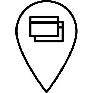 Map Location Outline Icon Vector Illustrazione stock
