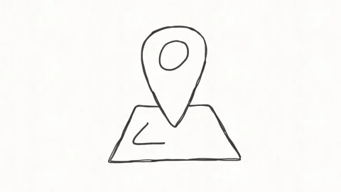 Map Location Pin and Navigation Marker Animation Stock Footage 342018326