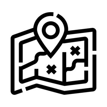 Map with location pin exploring travel destination concept Stock Illustration
