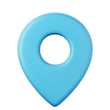 Map location pin pointer high quality 3D render illustration icon. Stock Illustration
