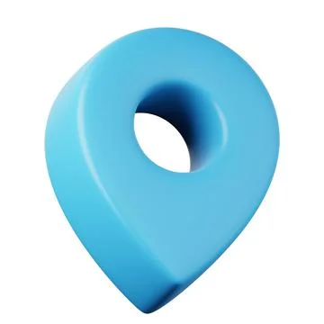 Map location pin pointer high quality 3D render illustration icon. Stock Illustration