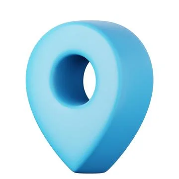 Map location pin pointer high quality 3D render illustration icon. Stock Illustration