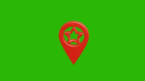Map location pin rotating animation designed for navigation, GPS Stock Footage 320329634