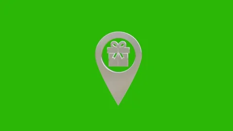 Map location pin rotating animation designed for navigation, GPS Stock Footage 320329637