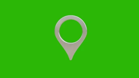 Map location pin rotating animation designed for navigation, GPS Stock Footage 320329645