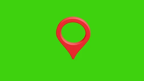 Map location pin rotating animation designed for navigation, GPS Stock Footage 320329651