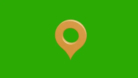 Map location pin rotating animation designed for navigation, GPS Stock Footage 320329782