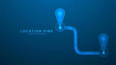 Map of location pins or navigation. locator map GPS direction pointer. Vect.. Stock Illustration