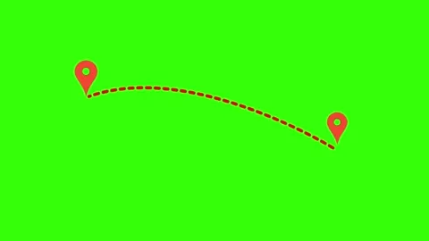 Map Location Pointer Animation Green Screen Background Video Footage Stock Footage 322956311