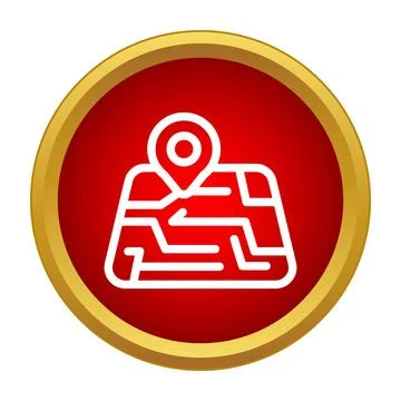 Map location pointer pin for navigation guidance 库存插图