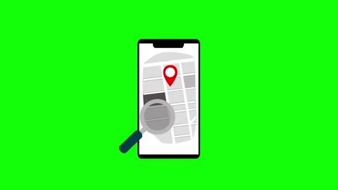 Map location pointer seamless loop. GPS Tracking. Video stock 310153227