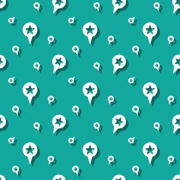 Map Location Pointer Seamless Pattern Stock Illustration