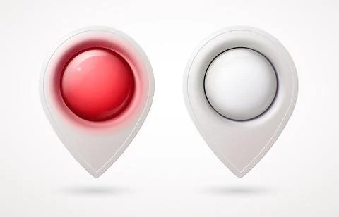 Map location pointer.Realistic style. Vector illustration. Stock Illustration