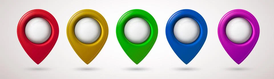 Map location pointer.Realistic style. Vector illustration. Stock Illustration