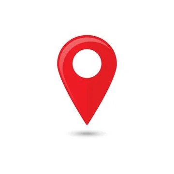 Map location sign, different colors, GPS Illustrazione stock