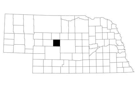 Map of logan County in Nebraska state on white background. single County ma.. Stock Illustration