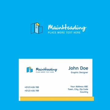 Map logo Design with business card template. Elegant corporate identity. - Ve Stock Illustration