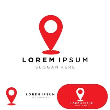 Map logo location vector Stock Illustration