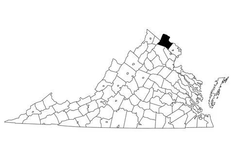 Map of Loudoun County in Virginia state on white background. single County .. Stock Illustration