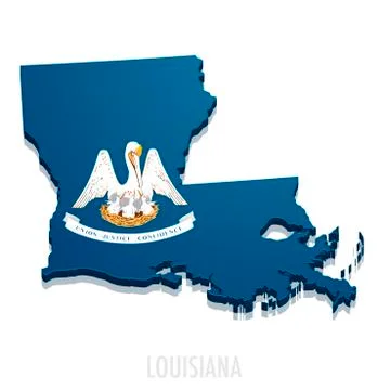 Map of Louisiana Stock-Illustration