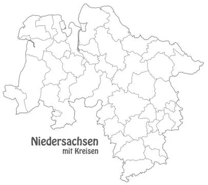 Map of lower saxony Stock Illustration