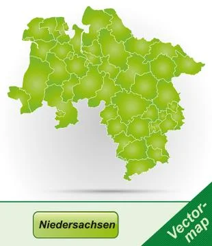 Map of lower saxony Stock Illustration