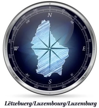 Map of luxembourg with borders Stock Illustration