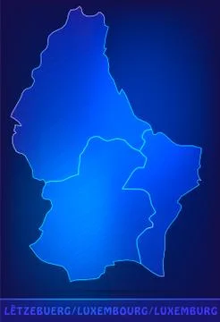 Map of luxembourg Stock Illustration