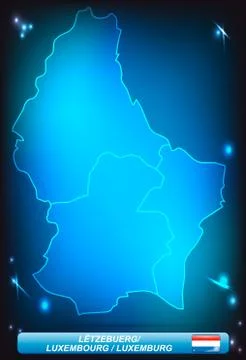 Map of luxembourg Stock Illustration