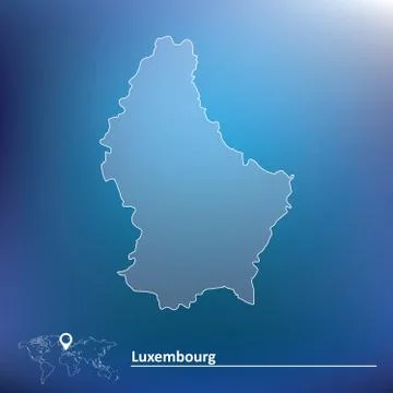 Map of Luxembourg Stock Illustration