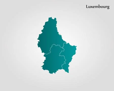 Map of Luxembourg Illustrazione stock