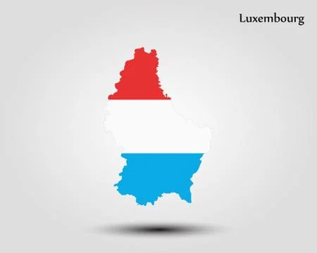 Map of Luxembourg Stock Illustration