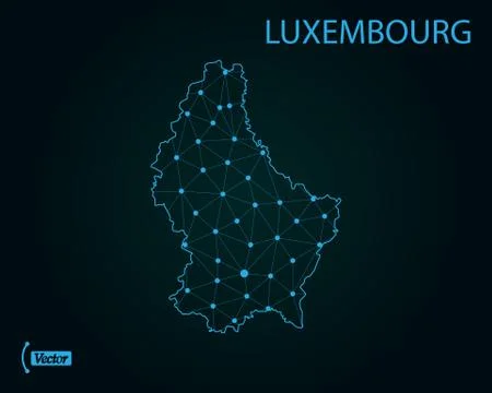 Map of Luxembourg. Vector illustration. World map Illustrazione stock