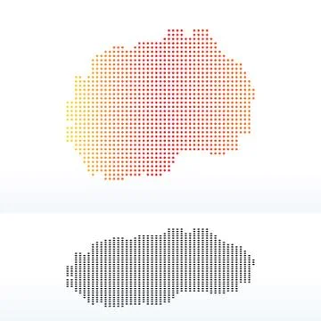 Map of Macedonia with Dot Pattern Illustrazione stock