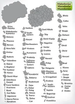 Map of macedonia Stock Illustration