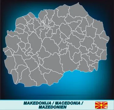 Map of macedonia Stock Illustration