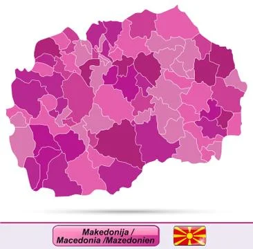 Map of macedonia Stock Illustration