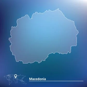 Map of Macedonia Stock Illustration